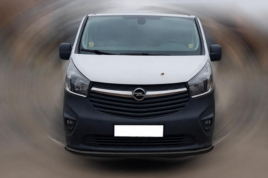 Opel Vivaro 2015-2019 Protectie Fata ST008 Negru (Otel Inoxidabil) Foto 1
