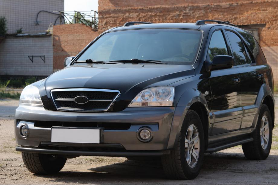 Kia Sorento I BL 2002-2009 Protectie Fata ST008 Negru (Otel Inoxidabil) Foto 1