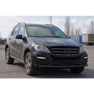 Protectie Fata ST008 Negru (Otel Inoxidabil) Mercedes ML W164 2005-2011 foto 2
