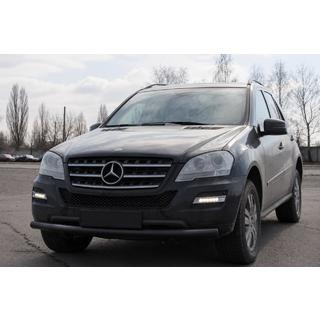 Protectie Fata ST008 Negru (Otel Inoxidabil) Mercedes ML W164 2005-2011 foto 3