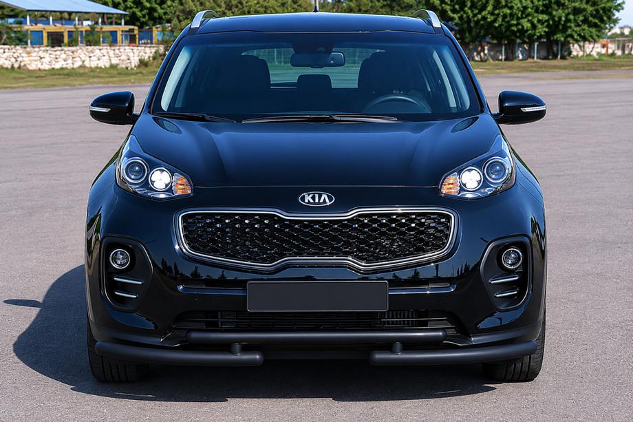 Kia Sportage 2015-2021 Bull bar fata ST009 Black (inox) Foto 1