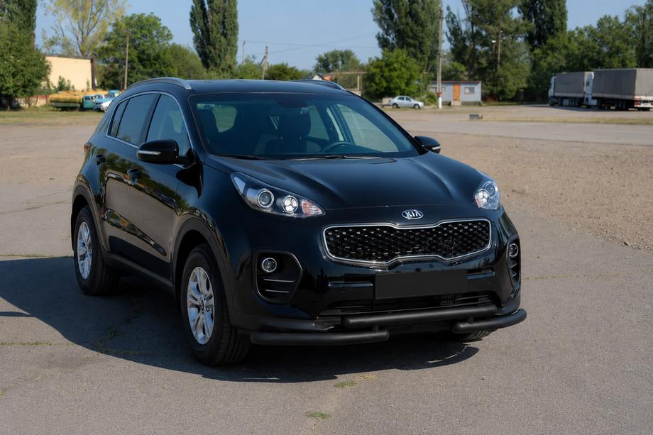 Kia Sportage 2015-2021 Bull bar fata ST009 Black (inox) Foto 2