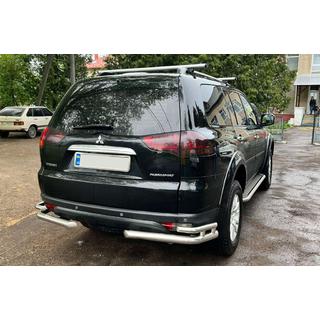 Protectie spate AK003-Double (2 buc, inox) Mitsubishi Pajero Sport 2008-2015