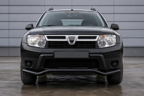 Dacia Duster 2008-2018 Bara de protectie fata ST012 Black (inox) foto 1