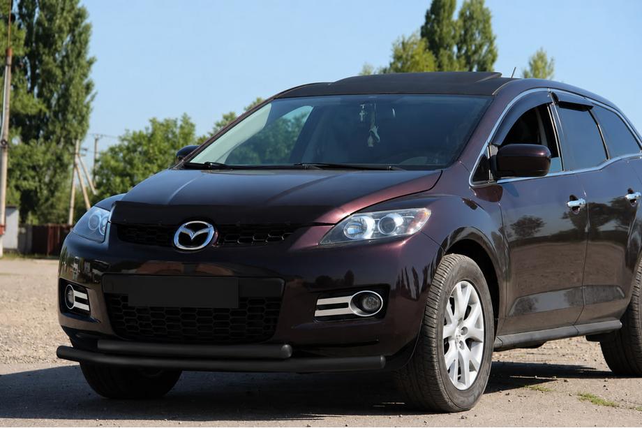 Mazda CX-7 2006-2012 Protectie Fata ST014 Negru (Otel Inoxidabil) Image