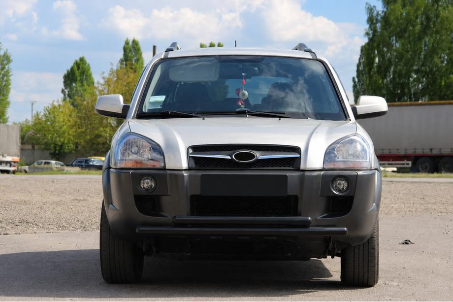 Hyundai Tucson JM 2004- Protectie Fata ST014 Negru (Otel Inoxidabil) Foto 1