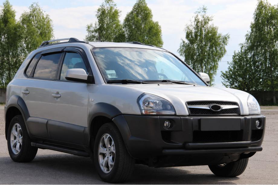 Hyundai Tucson JM 2004- Protectie Fata ST014 Negru (Otel Inoxidabil) Foto 2