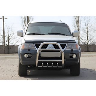 Bullbar QT007 (Otel Inoxidabil) Mitsubishi Pajero Sport 1996-2007 foto 1