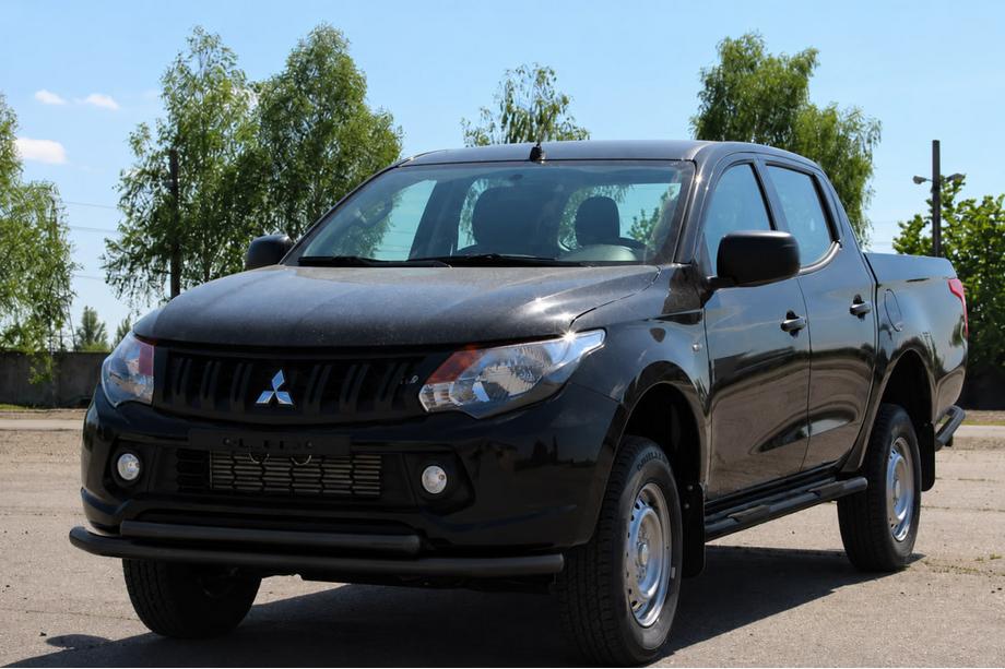 Mitsubishi L200 2015-2024 Protectie frontala tip bullbar ST014 Black (inox) Foto 2