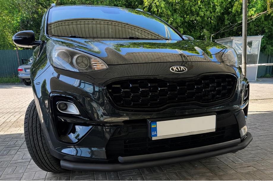 Kia Sportage 2015-2021 Protectie frontala tip bullbar ST014 Black (inox) Foto 1
