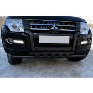 Bull bar fata ST015 Black (inox) Mitsubishi Pajero Wagon IV 2006-2021 foto 1