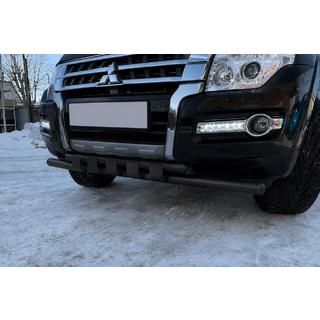 Bull bar fata ST015 Black (inox) Mitsubishi Pajero Wagon IV 2006-2021 foto 2