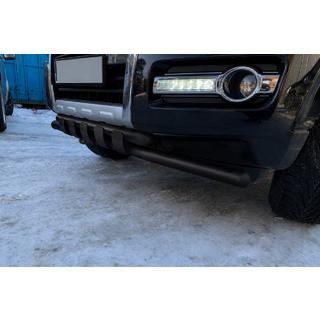 Bull bar fata ST015 Black (inox) Mitsubishi Pajero Wagon IV 2006-2021 foto 3