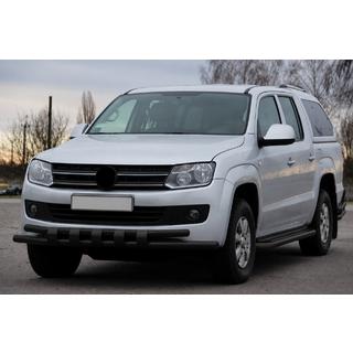 Bull bar fata ST015 Black (inox) Volkswagen Amarok 2010-2022 foto 2