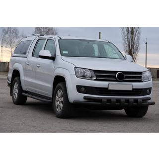 Bull bar fata ST015 Black (inox) Volkswagen Amarok 2010-2022 foto 3