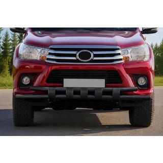 Bull bar fata ST015 Black (inox) Toyota Hilux 2015- foto 1