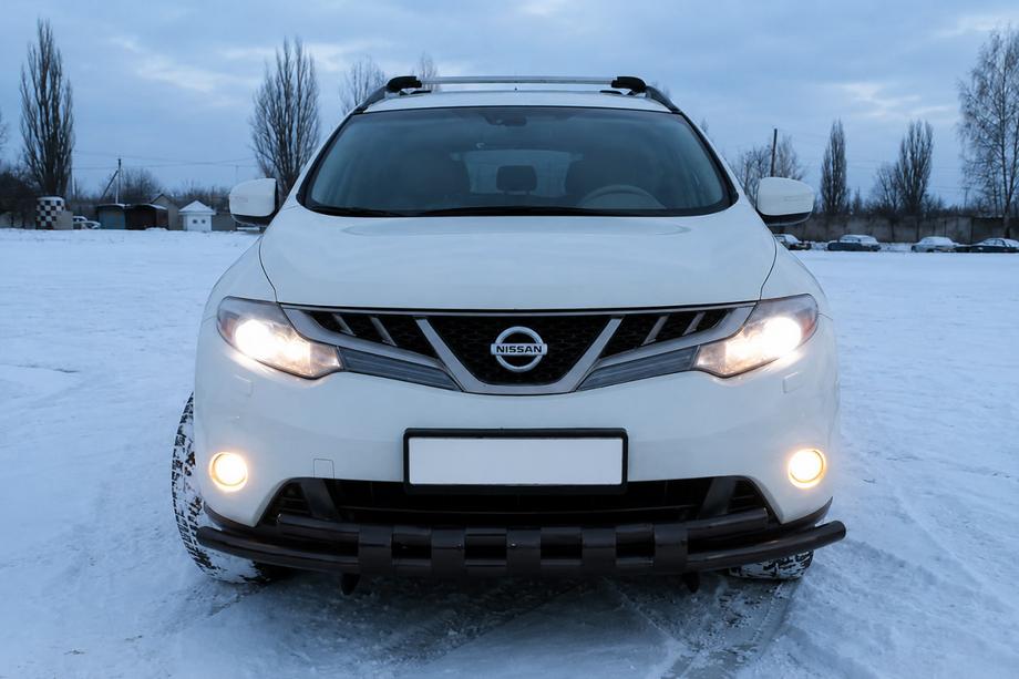 Nissan Murano 2008-2014 Bull bar fata ST015 Black (inox) Foto 2