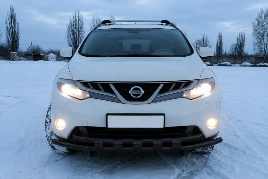Nissan Murano 2008-2014 Bull bar fata ST015 Black (inox) Foto 2