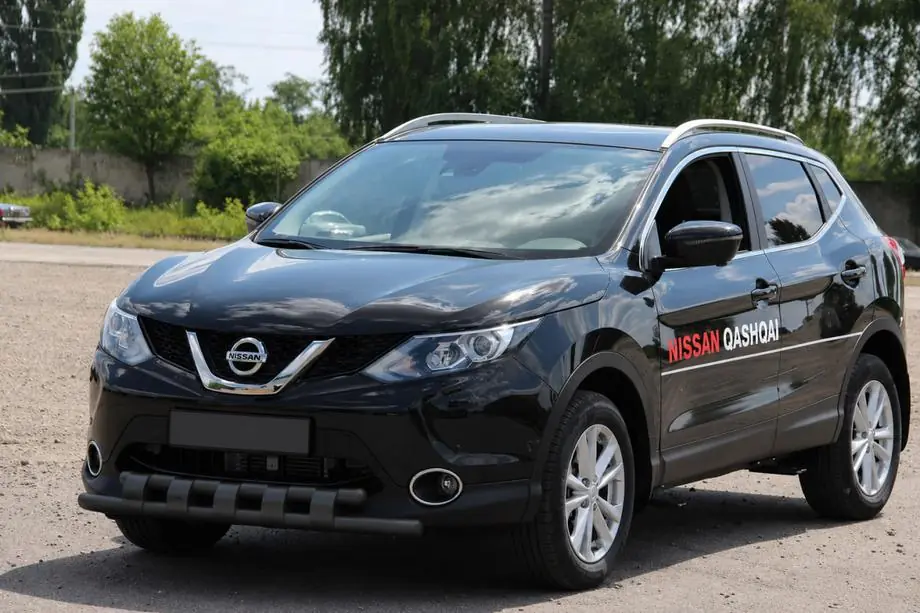 Nissan Qashqai 2007-2010 Bull bar fata ST015 Black (inox) Foto 1