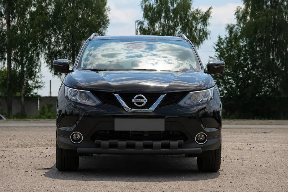 Nissan Qashqai 2007-2010 Bull bar fata ST015 Black (inox) Foto 2