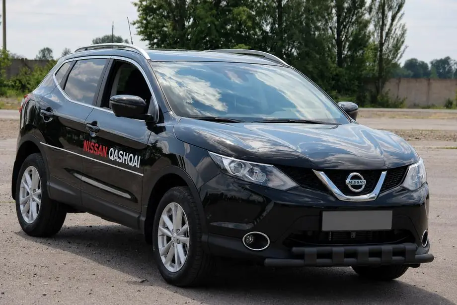 Nissan Qashqai 2007-2010 Bull bar fata ST015 Black (inox) Foto 3