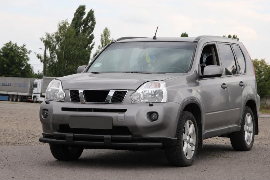 Nissan X-trail T31 2007-2014 Bull bar fata ST015/2 Black (inox) Foto 2
