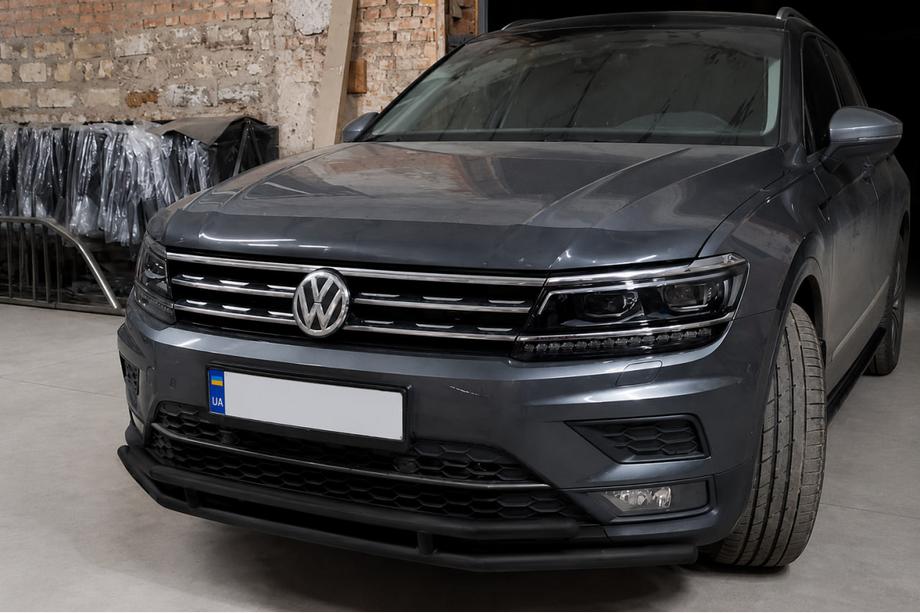 Volkswagen Tiguan 2016-2023 Bullbar fata ST016 Black (inox) Foto 3