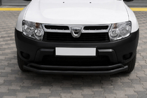 Renault Duster 2008–2017 Bull bar fata ST017 Black (inox) foto 3