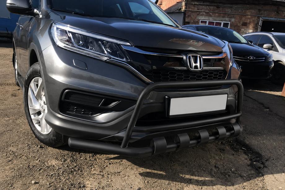 Honda CRV 2012-2016 Bull bar fata WT003-ST-V2 Black (inox) Foto 1