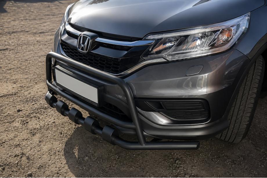Honda CRV 2012-2016 Bull bar fata WT003-ST-V2 Black (inox) Foto 2