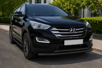 Hyundai Santa Fe 3 2012-2018 Bara de protectie fata ST014 Black (inox) foto 1