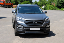 Hyundai Santa Fe 3 2012-2018 Bara de protectie fata ST014 Black (inox) foto 3