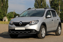 Renault Sandero 2013-2022 Bullbar fata ST015 Black (inox) foto 1