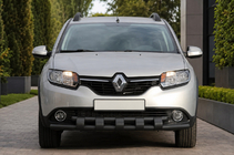 Renault Sandero 2013-2022 Bullbar fata ST015 Black (inox) foto 2
