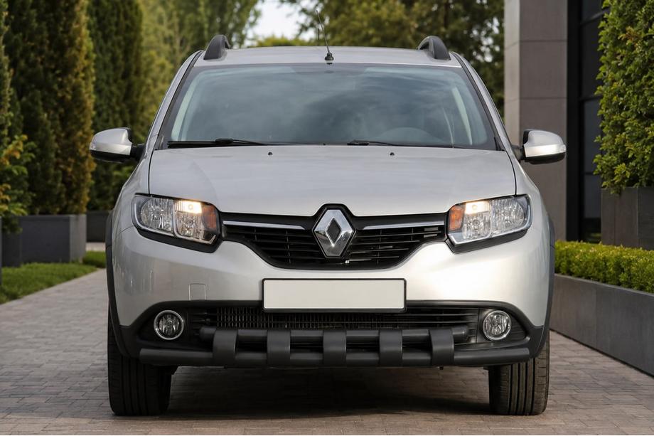 Dacia Sandero 2013-2020 Bullbar fata ST015 Black (inox) Foto 2
