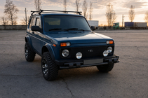Lada Niva și Urban 1977- Bullbar fata ST015 Black (inox) foto 3