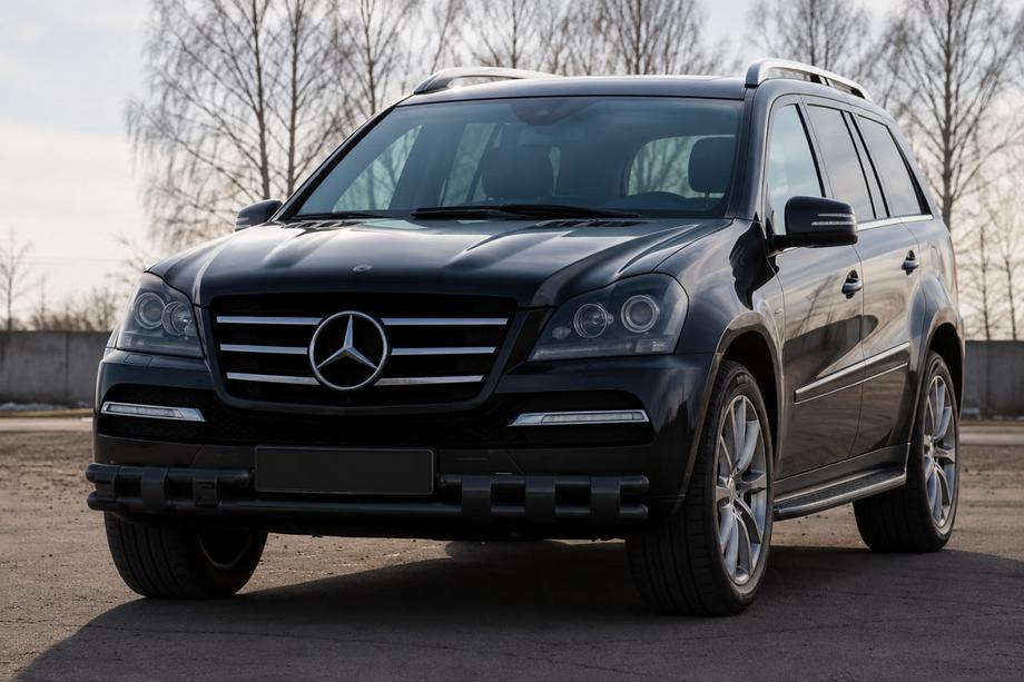 Mercedes GL class X164 2006-2012 Bullbar fata ST015 Black (inox) Foto 1