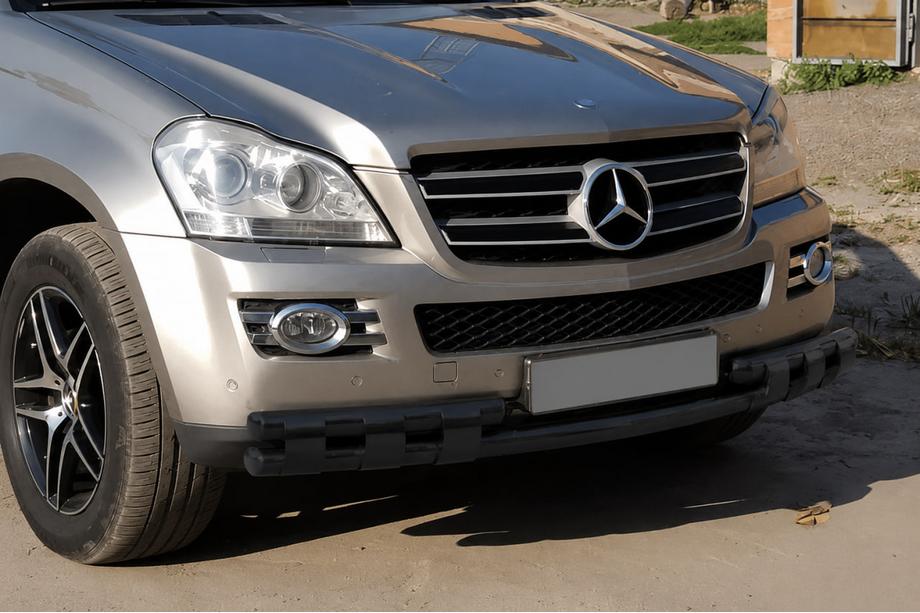 Mercedes GL class X164 2006-2012 Bullbar fata ST015 Black (inox) Foto 3