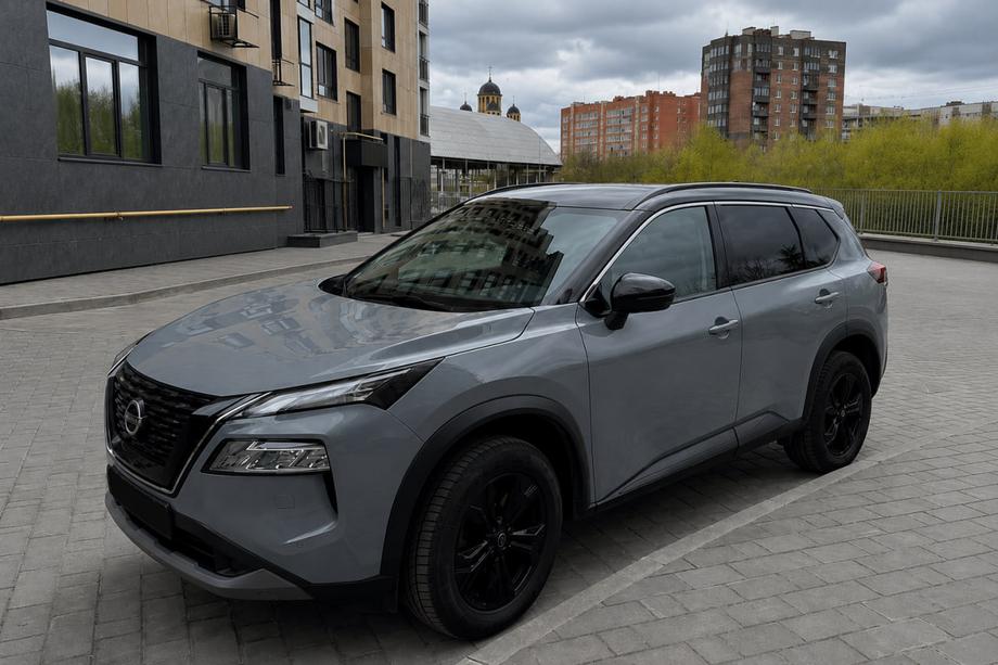 Nissan X-trail T33/Rogue 2022- Bare longitudinale de plafon integrate negre OEM (plastic ABS, montaj pe suruburi) Foto 1