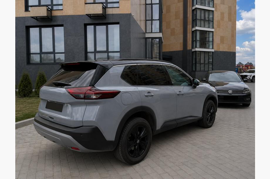 Nissan X-trail T33/Rogue 2022- Bare longitudinale de plafon integrate negre OEM (plastic ABS, montaj pe suruburi) Foto 2