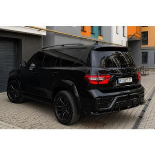 Bare longitudinale de plafon negre (Aluminiu) Nissan Patrol Y62 2010-2024 foto 1