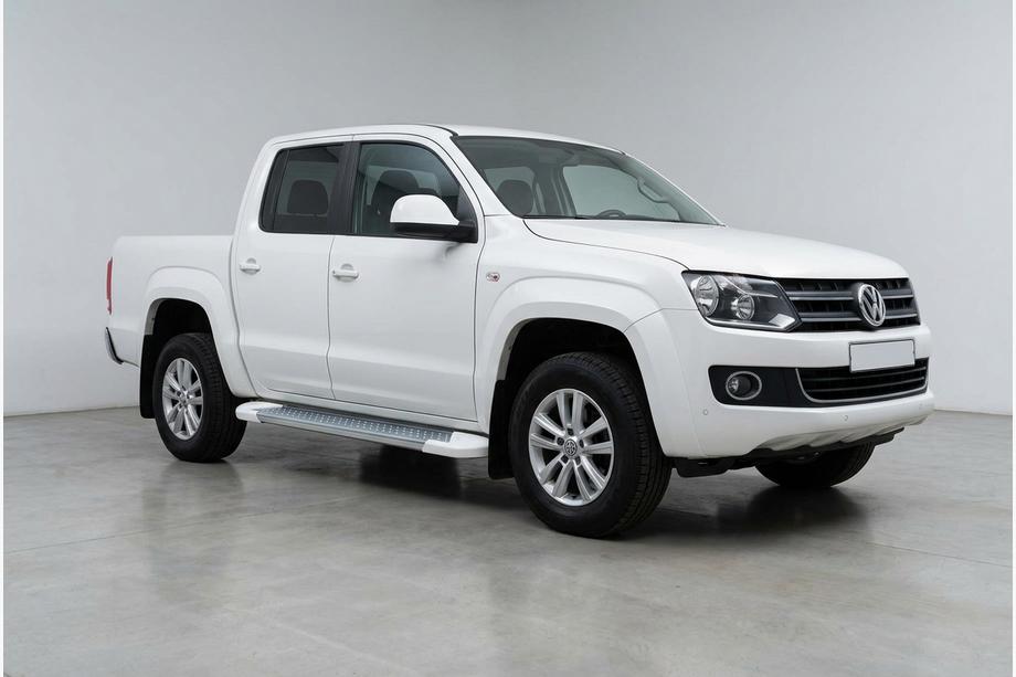Volkswagen Amarok 2010-2022 Praguri Laterale Allmond White (2 buc, Aluminiu) Image