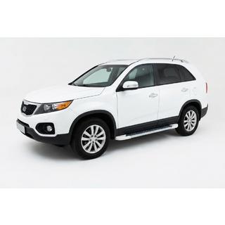 Praguri Laterale Allmond White (2 buc, Aluminiu) Kia Sorento II XM 2009-2014 foto 1