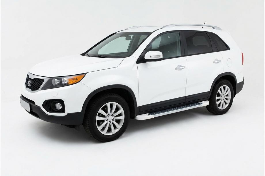 Kia Sorento II XM 2009-2014 Praguri Laterale Allmond White (2 buc, Aluminiu) Image