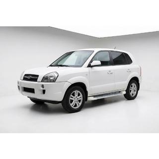 Praguri Laterale Allmond White (2 buc, Aluminiu) Hyundai Tucson JM 2004- foto 1