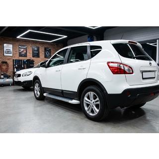 Praguri Laterale Allmond White (2 buc, Aluminiu) Nissan Qashqai 2007-2010 foto 1