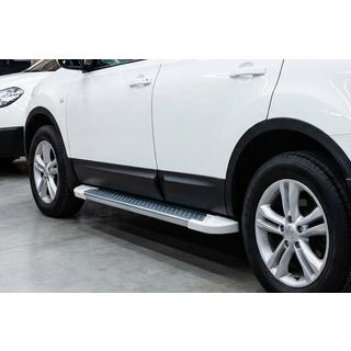 Praguri Laterale Allmond White (2 buc, Aluminiu) Nissan Qashqai 2014-2021 foto 1