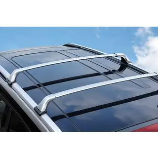 Bare transversale portbagaj plafon gri pentru bare longitudinale OEM (cu cheie, aluminiu)