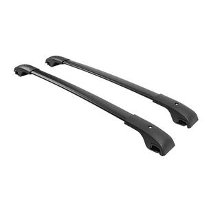 Bare transversale portbagaj de plafon negre pentru bare longitudinale OEM (Aluminiu) foto 2