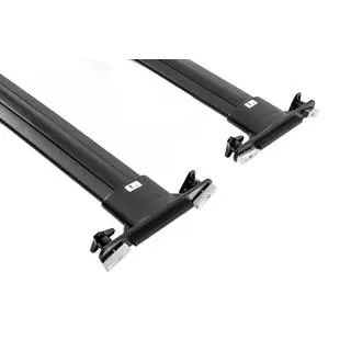 Bare transversale portbagaj de plafon negre pentru bare longitudinale OEM (Aluminiu) foto 4